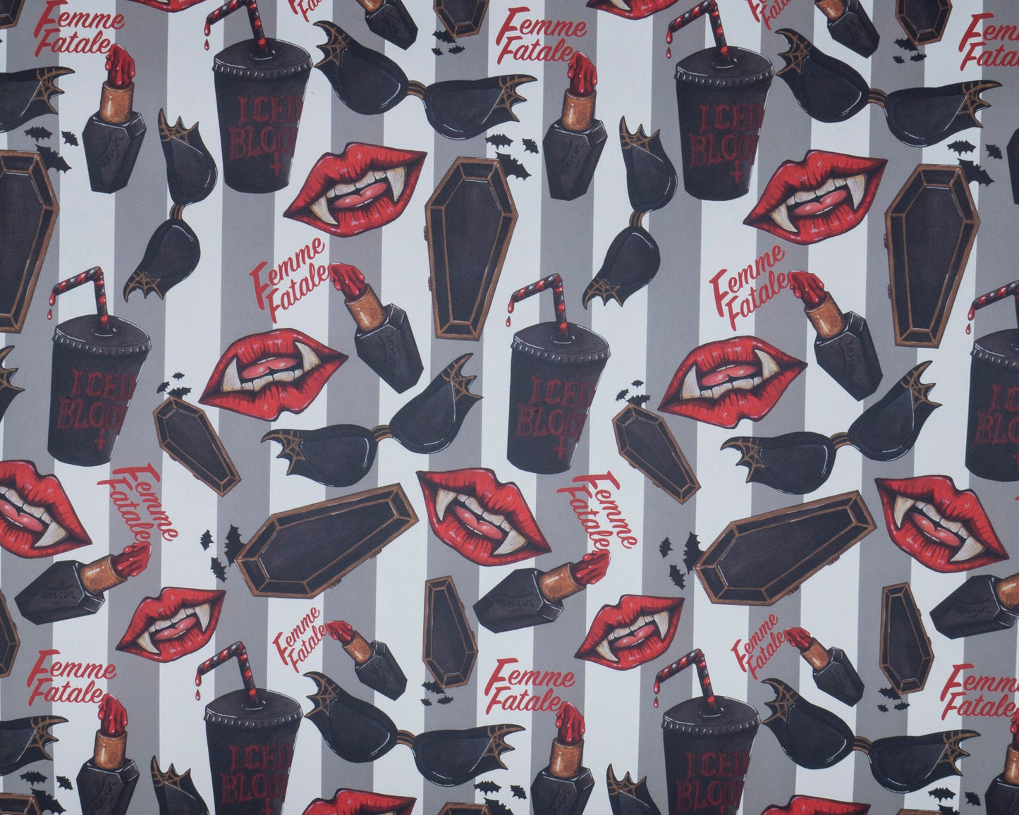 Vampire/Vampira Wrapping Paper and Tag