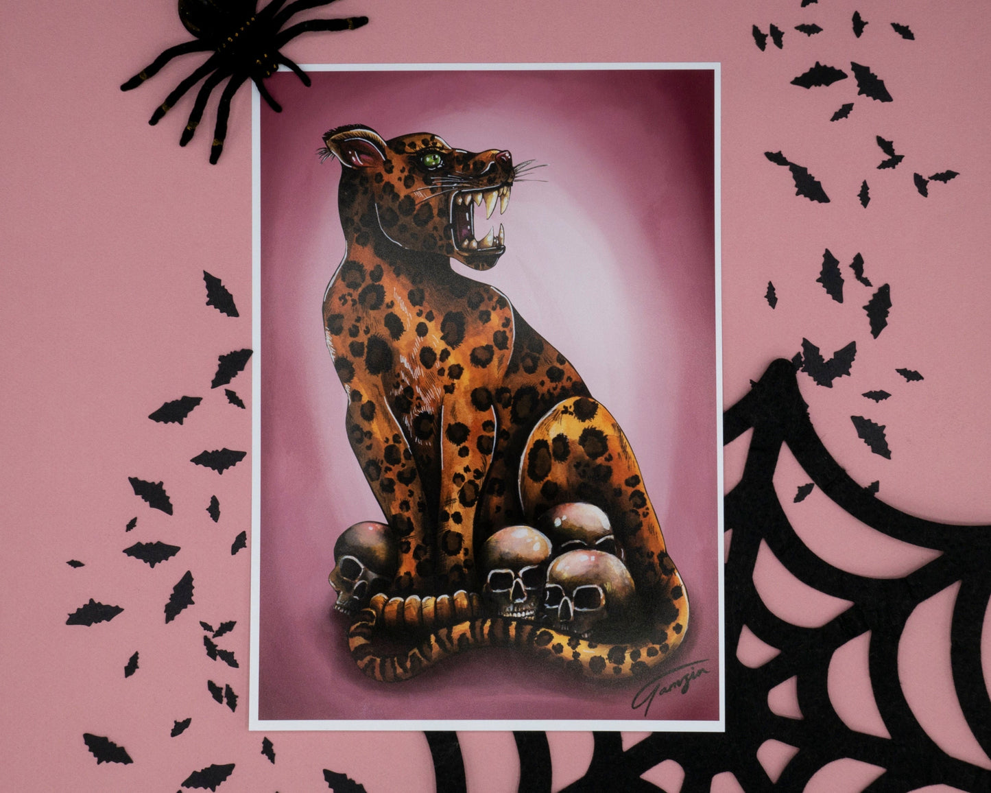 Unlucky Leopard A4 Art Print