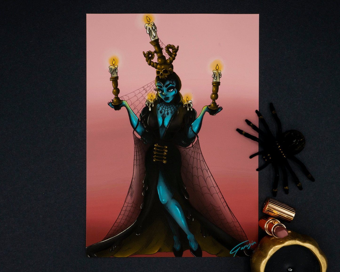 Mina The Munster A4 Art Print