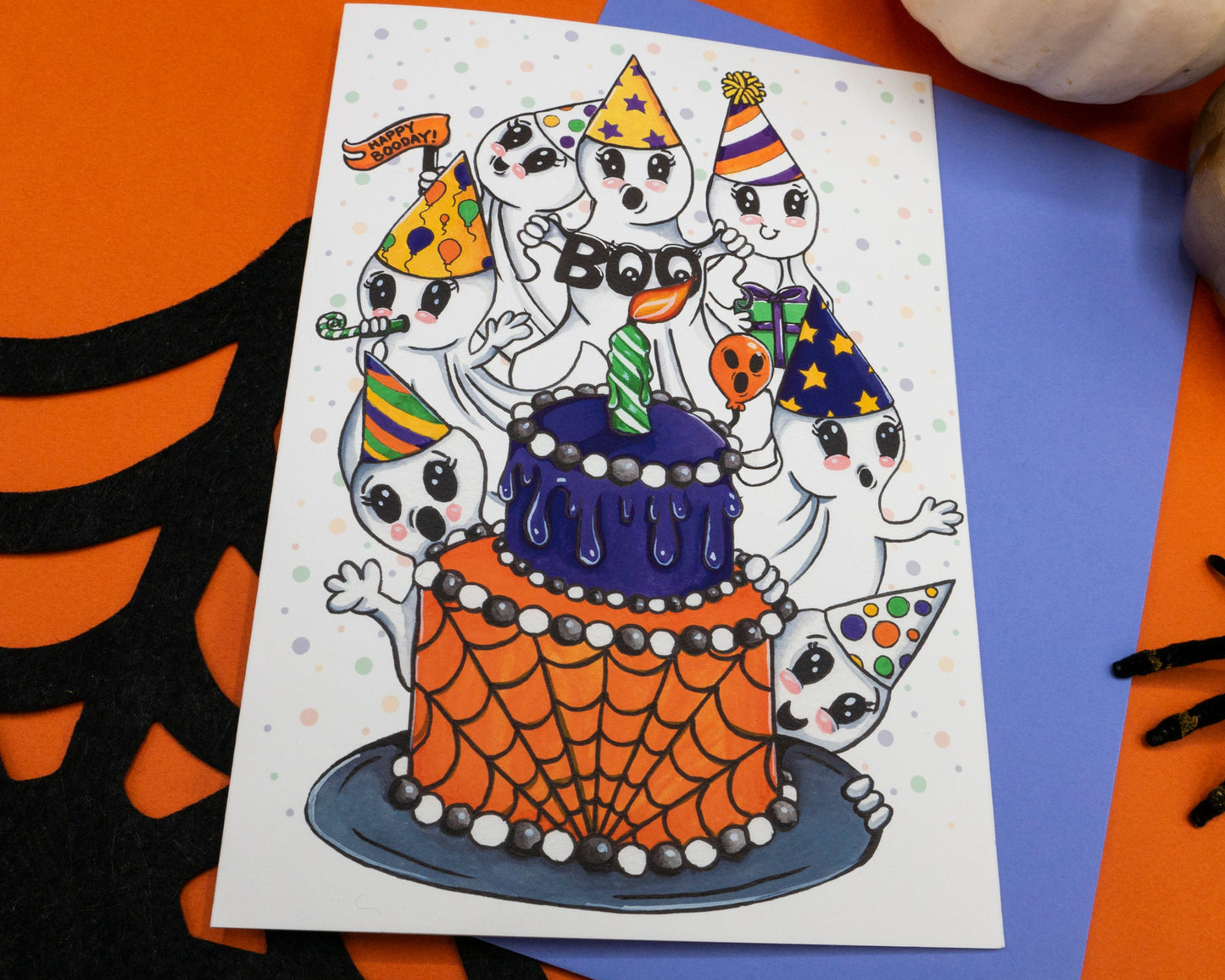 Happy Booday Card and Envelope