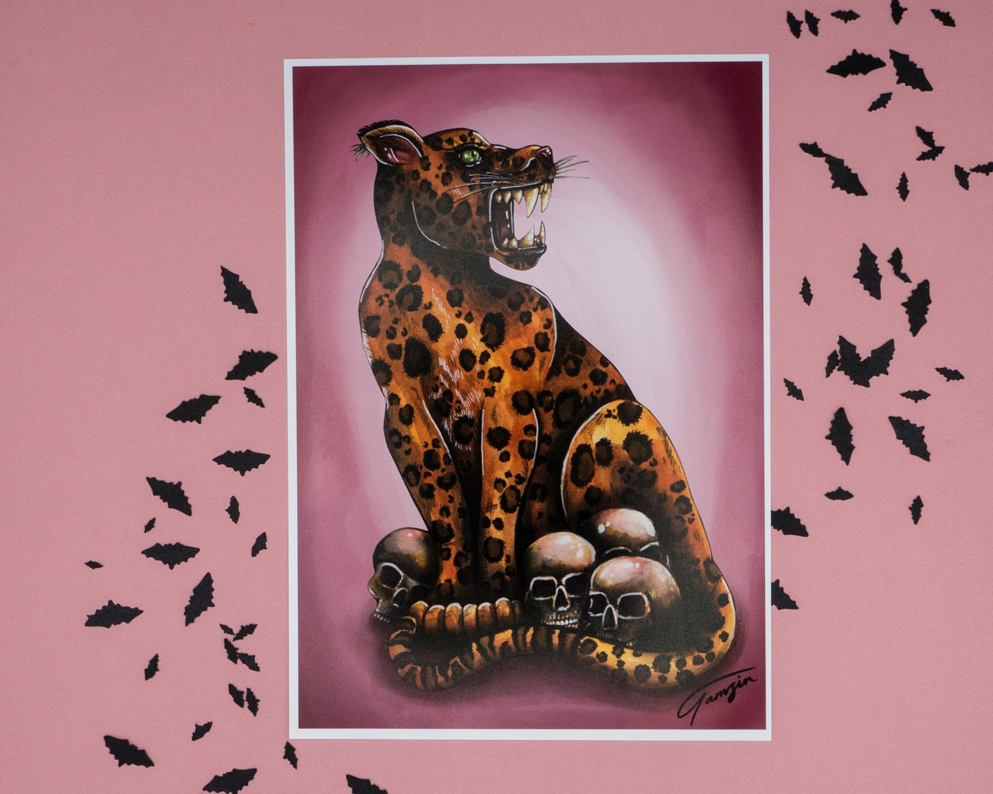 Unlucky Leopard A4 Art Print